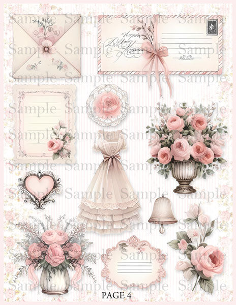 Digital Scrapbooking French Boudoir No.1 Kit Instant Download