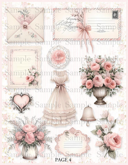Digital Scrapbooking French Boudoir No.1 Kit Instant Download