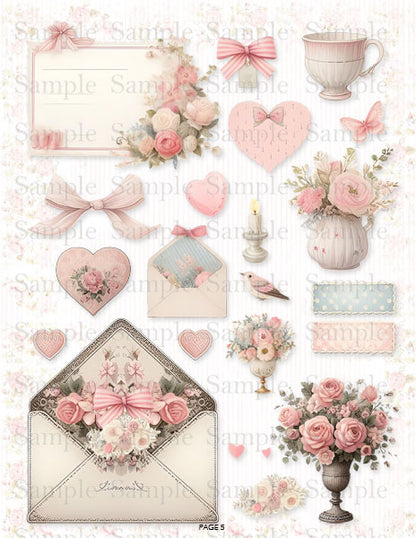 Digital Scrapbooking French Boudoir No.1 Kit Instant Download
