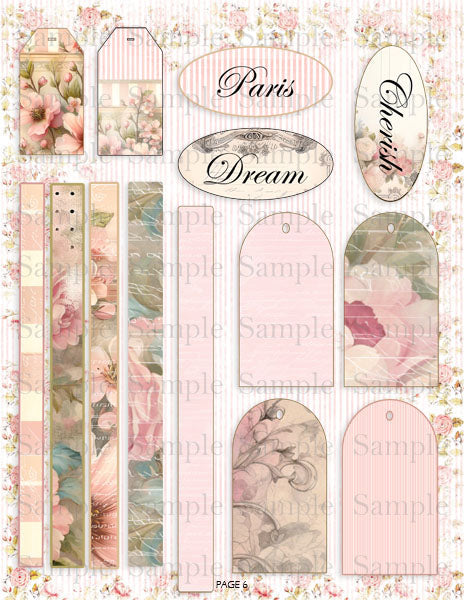 Digital Scrapbooking French Boudoir No.1 Kit Instant Download