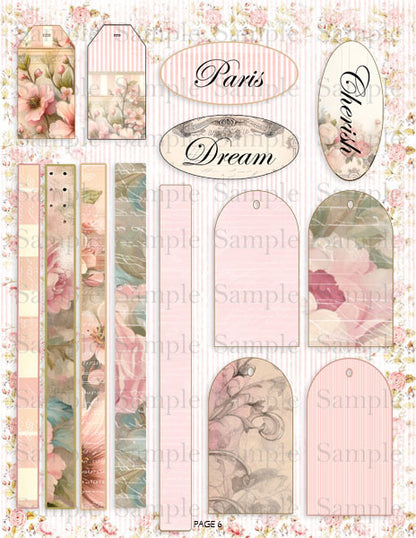 Digital Scrapbooking French Boudoir No.1 Kit Instant Download