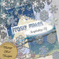 Frosty Flakes Scrapbooking-Kit Digitale Drucke Illustration