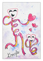 Digital Print Gangle No.1 Childrens Character Watercolor Painting Instant Download