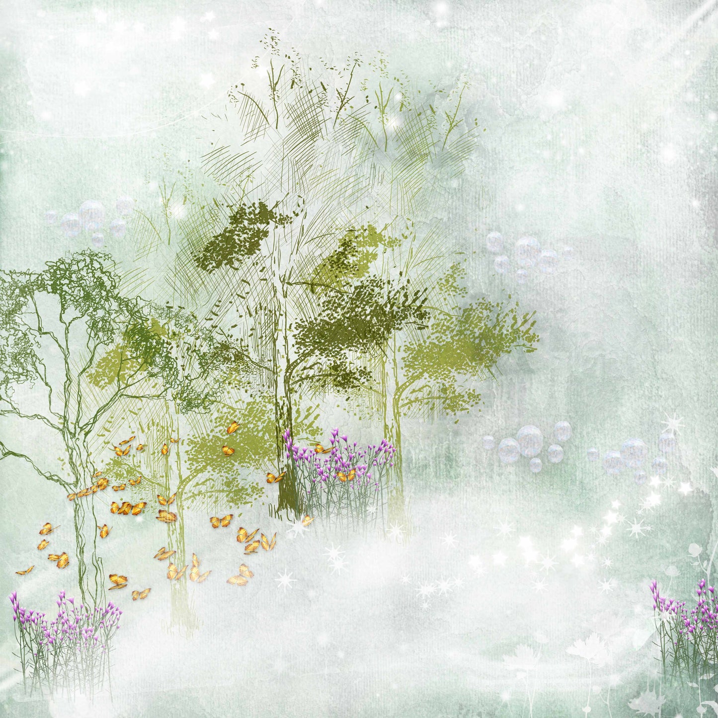 Digital Scrapbooking Glitter Serenade Kit Instant Download