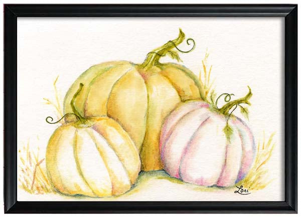 Digital Print Halloween Pumpkins No.4 Watercolor Instant Download
