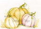 Digital Print Halloween Pumpkins No.4 Watercolor Instant Download
