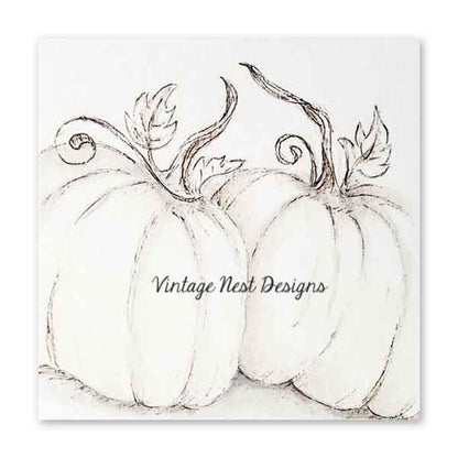 Digital Print Halloween Pumpkins No.7 Pen & Ink Miniature Instant Download