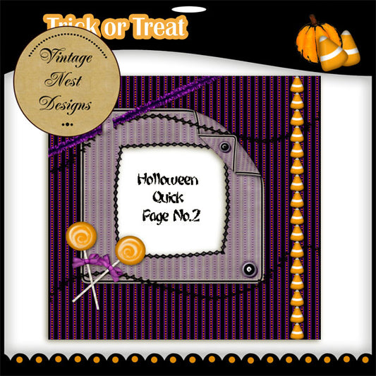 Digital Print Halloween Quick Page No.2 Instant Download