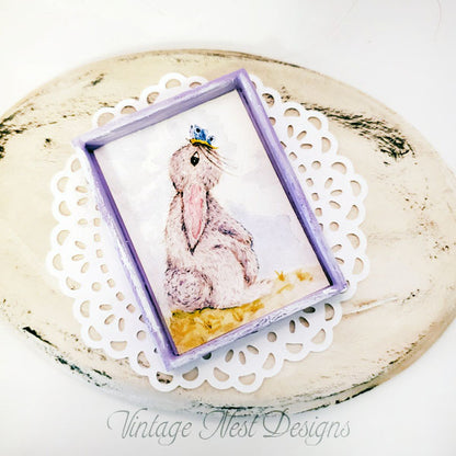 Häschen Schmetterling Nr.1:3 Handgemachte Puppenhausminiatur