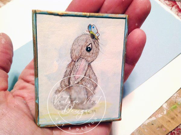 Bunny Butterfly Nr.1:4 Handgemachtes Puppenhaus Miniatur