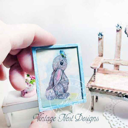 Bunny Butterfly Nr. 1:5 Handgemachte Puppenhaus-Miniatur