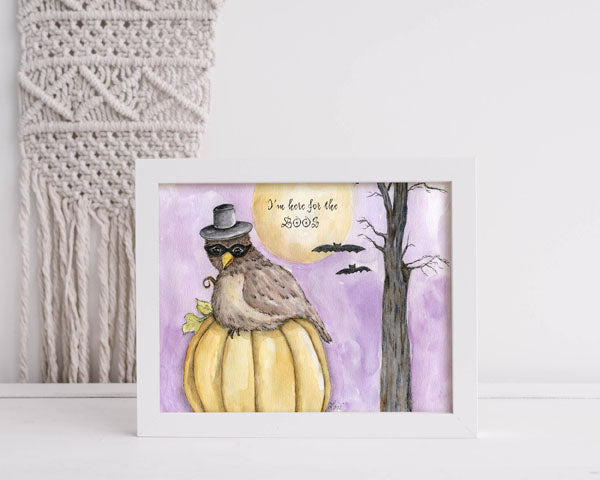 Digital Print Here for the Boos Watercolor Painting Instant Download