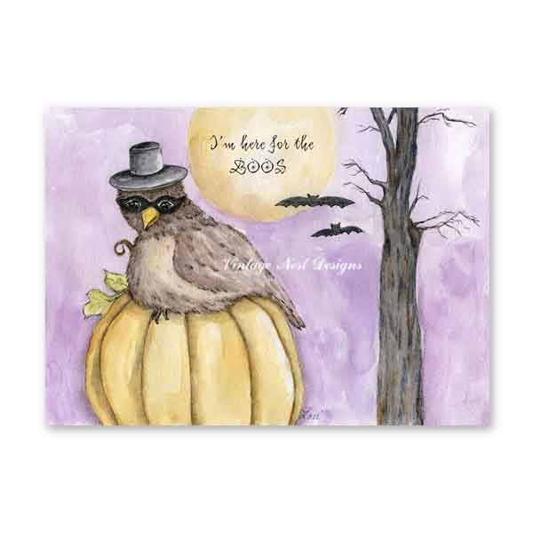 Digital Print Here for the Boos Watercolor Painting Instant Download