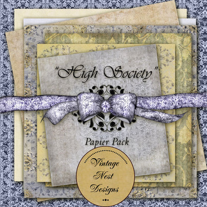 Digital Scrapbooking High Society Kit No.1 Instant Download