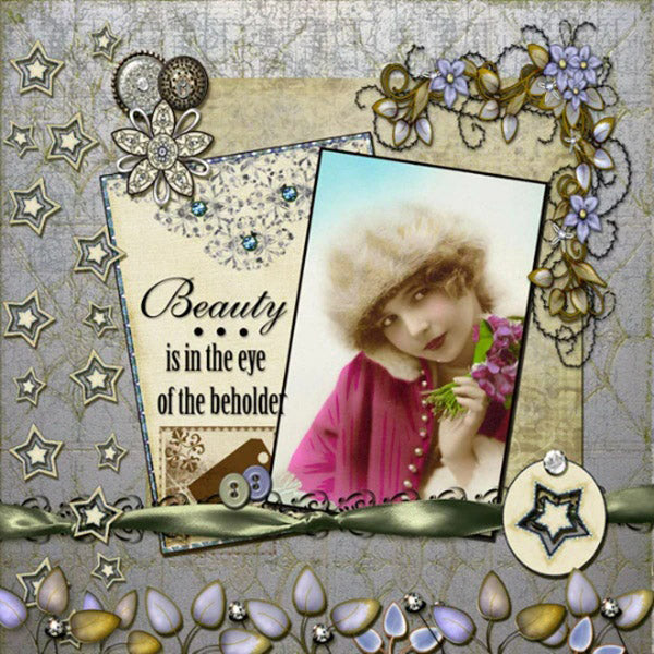 Digital Scrapbooking High Society Quick Page Nr. 1 Sofort-Download
