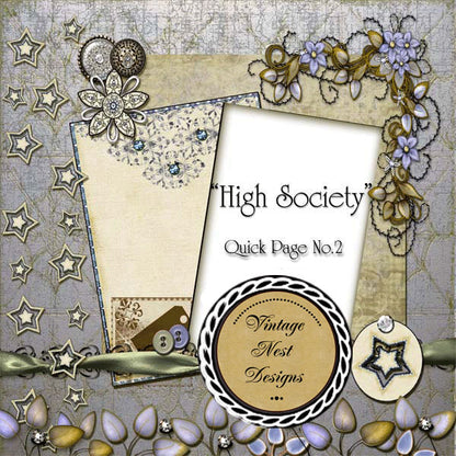 Digital Scrapbooking High Society Quick Page No.2 Instant Download