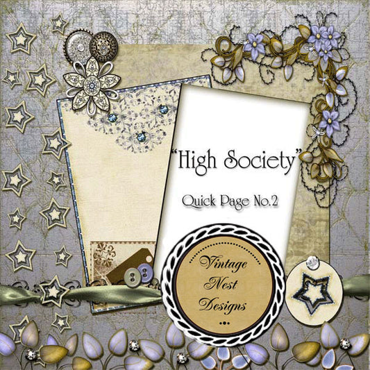Digital Scrapbooking High Society Quick Page No.2 Instant Download
