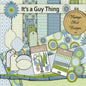 Digital Scrapbooking It's a Guy Thing Kit Instant Download