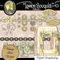 Digitales Scrapbooking Zitronen-Blumenstrauß-Set Sofort-Download