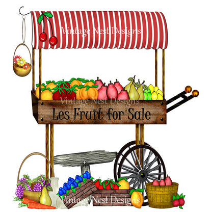 Les Obst zu verkaufen Illustration Digitaldruck Scrapbooking