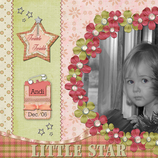 Digital Scrapbooking Little Star Kit Instant Download