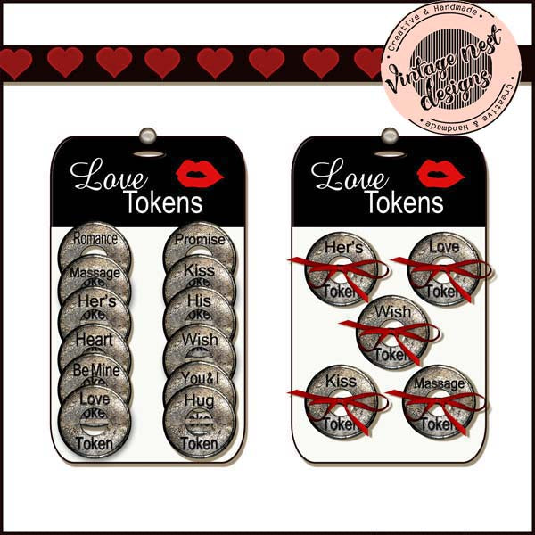 Digital Scrapbooking Love Tokens No.1 Graphics Instant Download