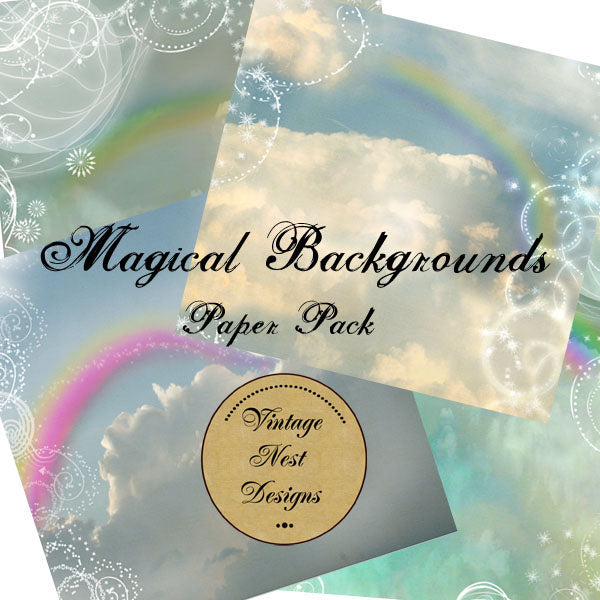 Magical Backgrounds Digital Prints Scrapbooking