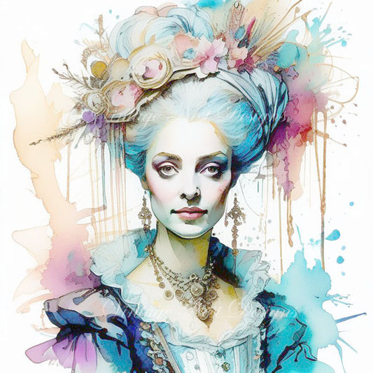 Digital Print Young Marie Antoinette No.3 Illustration