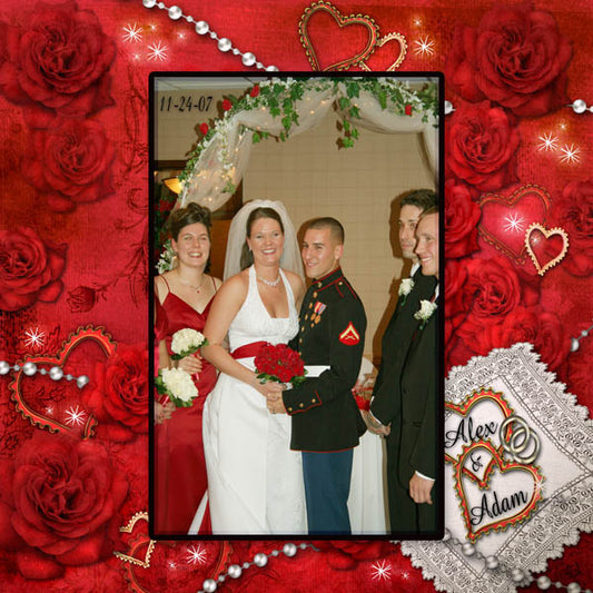 Digital Scrapbooking Military Vows Quick Page No.2 Instant Download