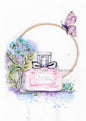 Digital Print Miss Dior No.1 Digital Print Watercolor Instant Download