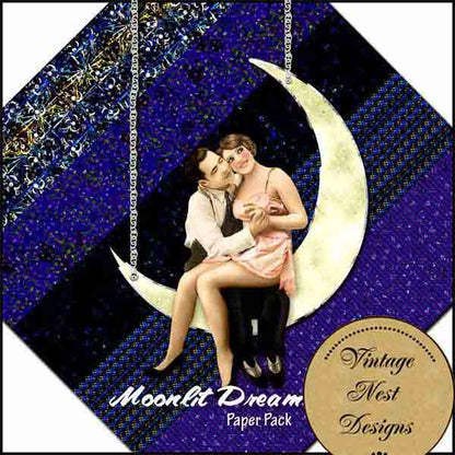 Digital Scrapbooking Moonlit Dreams Kit Instant Download