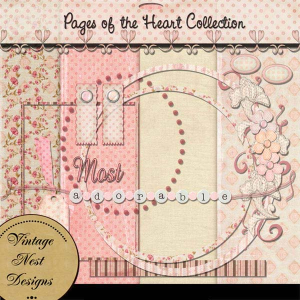 La plus adorable illustration de kit de scrapbooking numérique