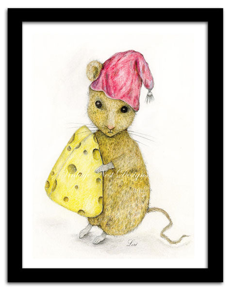 Digital Print Mouse No.5 Watercolor Painting Instant Download