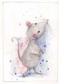 Digitaler Druck Maus Nr. 7 Aquarell sofortiger Download