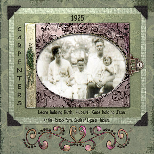 Digital Scrapbooking Nastalgia Quick Page No.1 Illustration Instant Download