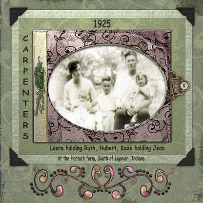 Digital Scrapbooking Nastalgia Quick Page No.1 Illustration Instant Download
