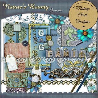 Natures Bounty Kit Digitale Scrapbooking-Illustration