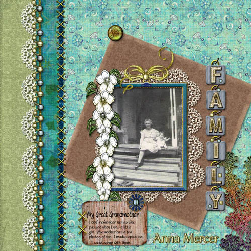 Digital Scrapbooking Nature's Bounty Quick Page No.1 Instant Download