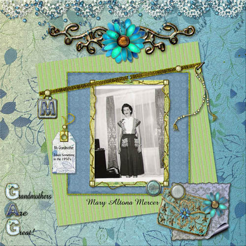 Digital Scrapbooking Nature's Bounty Quick Page No.2 Instant Download