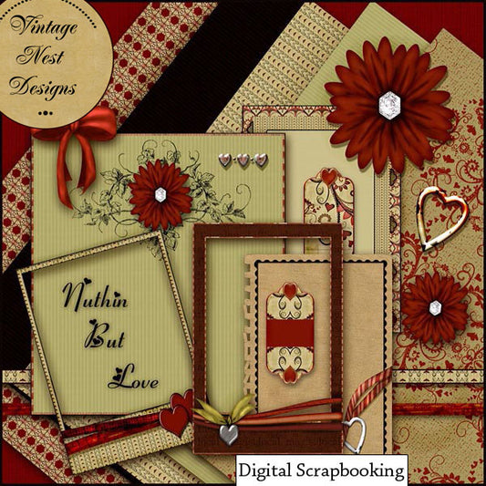 Illustration numérique pour scrapbooking Nuthin But Love Kit