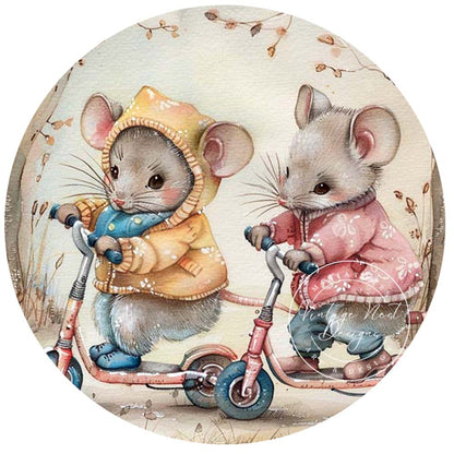 Digital Prints Nursery Mice No.1 Illustration Instant Download