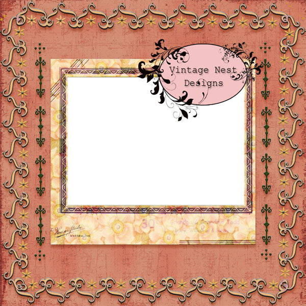 Digital Scrapbooking Old Days Quick Page No.1 Instant Download
