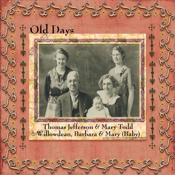 Digital Scrapbooking Old Days Quick Page No.1 Instant Download