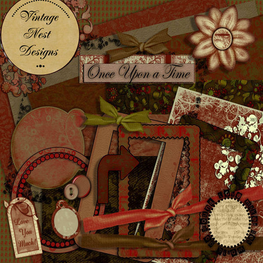 Il était une fois Kit Digital Scrapbooking Illustration