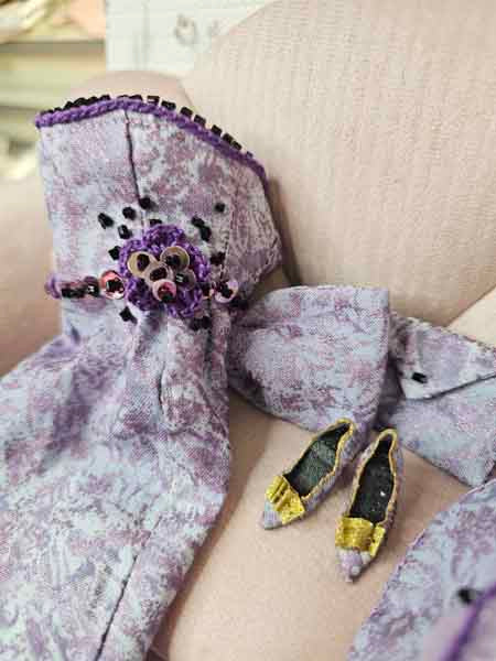 Barbie Fashion Doll Outfit No.13 Handmade 11.5" Scale Clothes, Dress, Shoes Purse, Hat