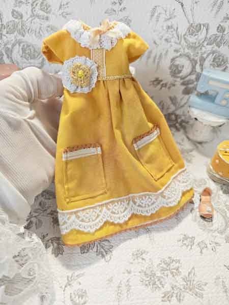 Barbie Fashion Doll Outfit No.14 Handmade 11.5" Scale Clothes, Dress, Shoes Purse, Hat