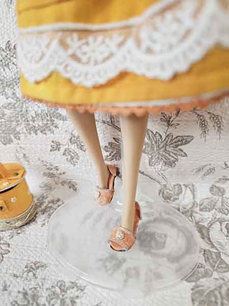 Barbie Fashion Doll Outfit No.14 Handmade 11.5" Scale Clothes, Dress, Shoes Purse, Hat