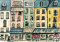 Digital Print Paris Shopping in the City No.1 ACEO Watercolor Wall Decor Instant Download