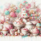 Digitaldruck Pastell Süßigkeiten Nr. 1 Illustration Sofort-Download