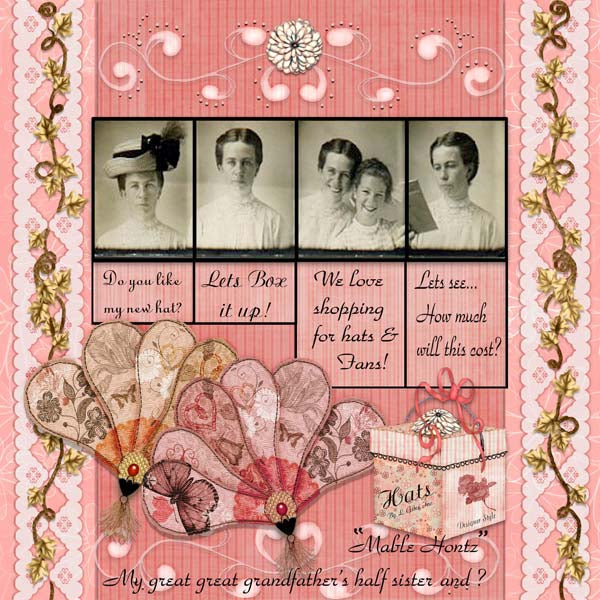 Digital Scrapbooking Pink Willow Quick Page No.1 Instant Download